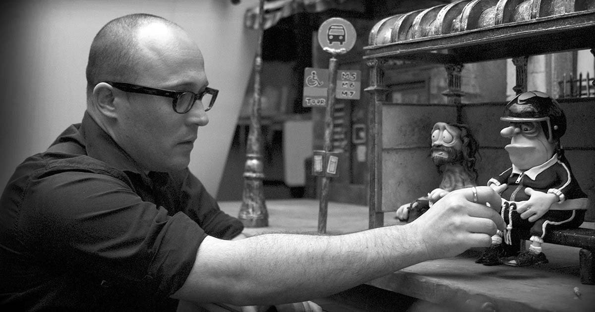 Adam Elliot behind the scenes of Mary and Max (2009)