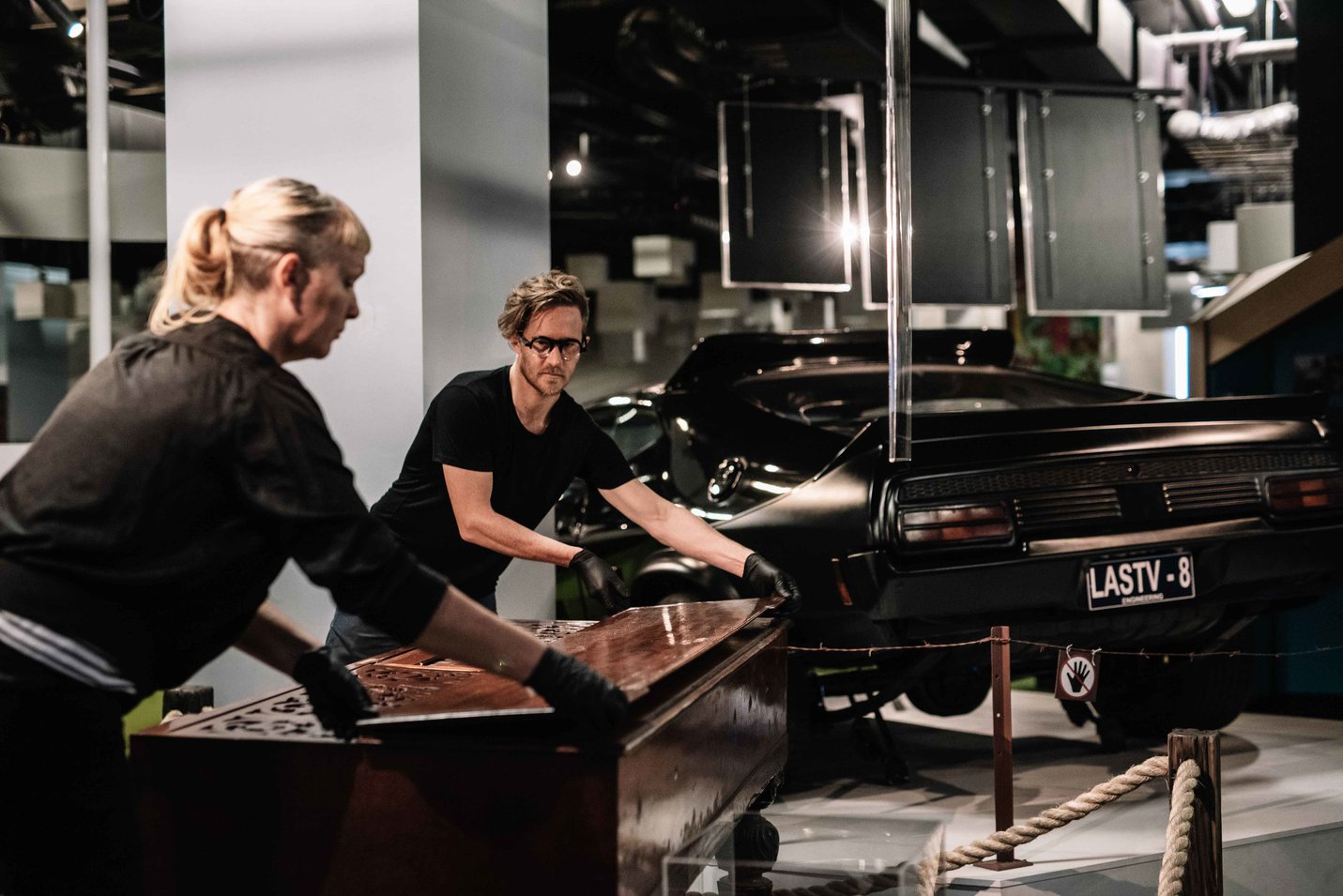 Fragile props like the piano from Jane Campion’s The Piano, with The Mad Max V8 Interceptor in the background. Image credit: Phoebe Powell.jpg