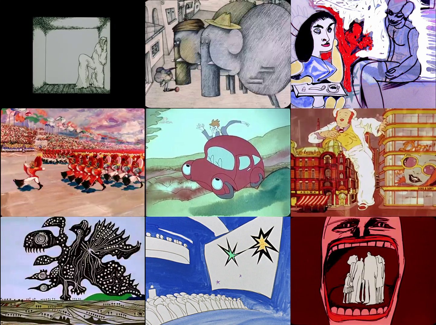 Various stills from the 'It’s A Mad, Mad Pannonia World' program