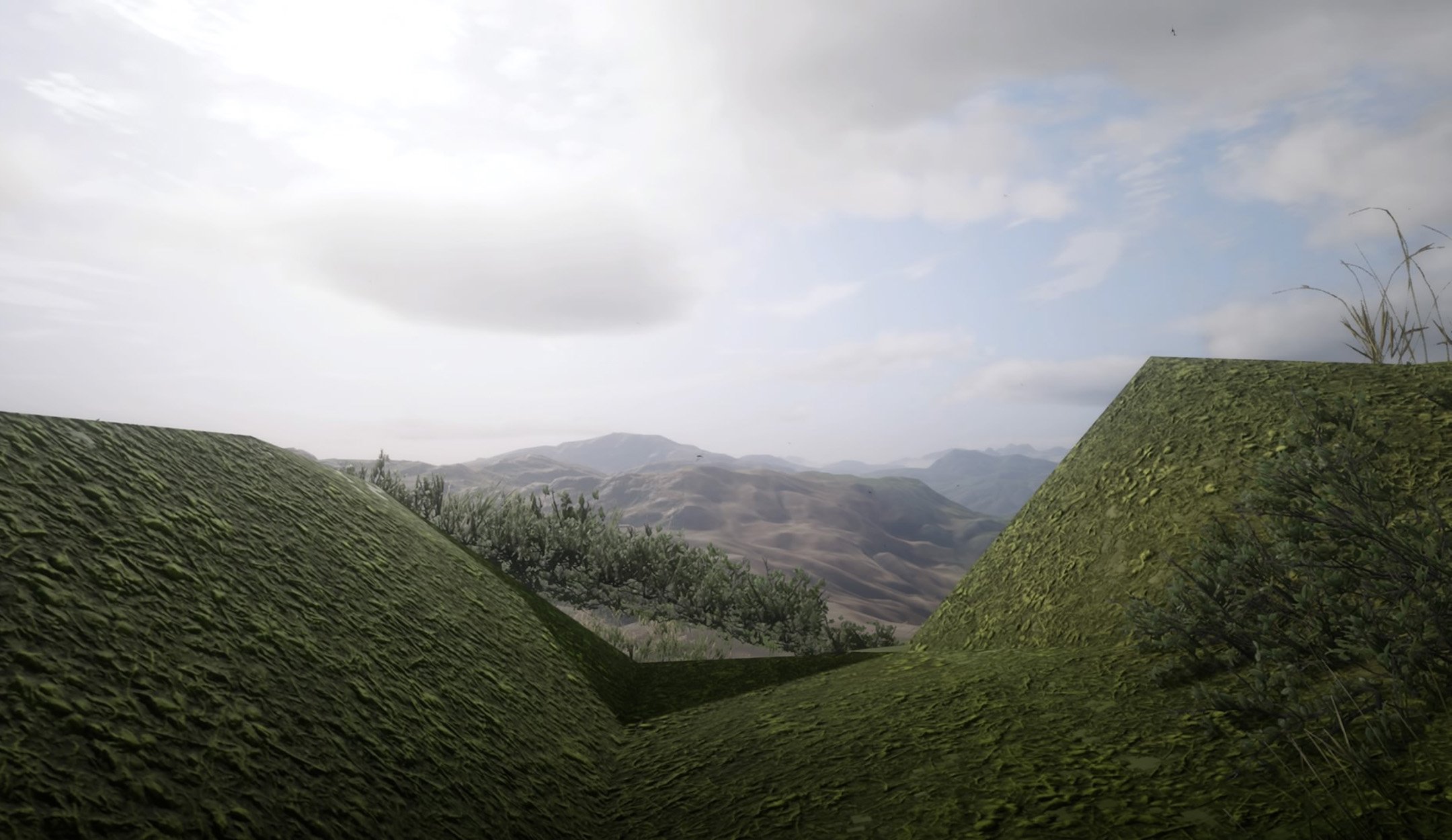 Green jagged hills - Still from The Grannies from RDR2