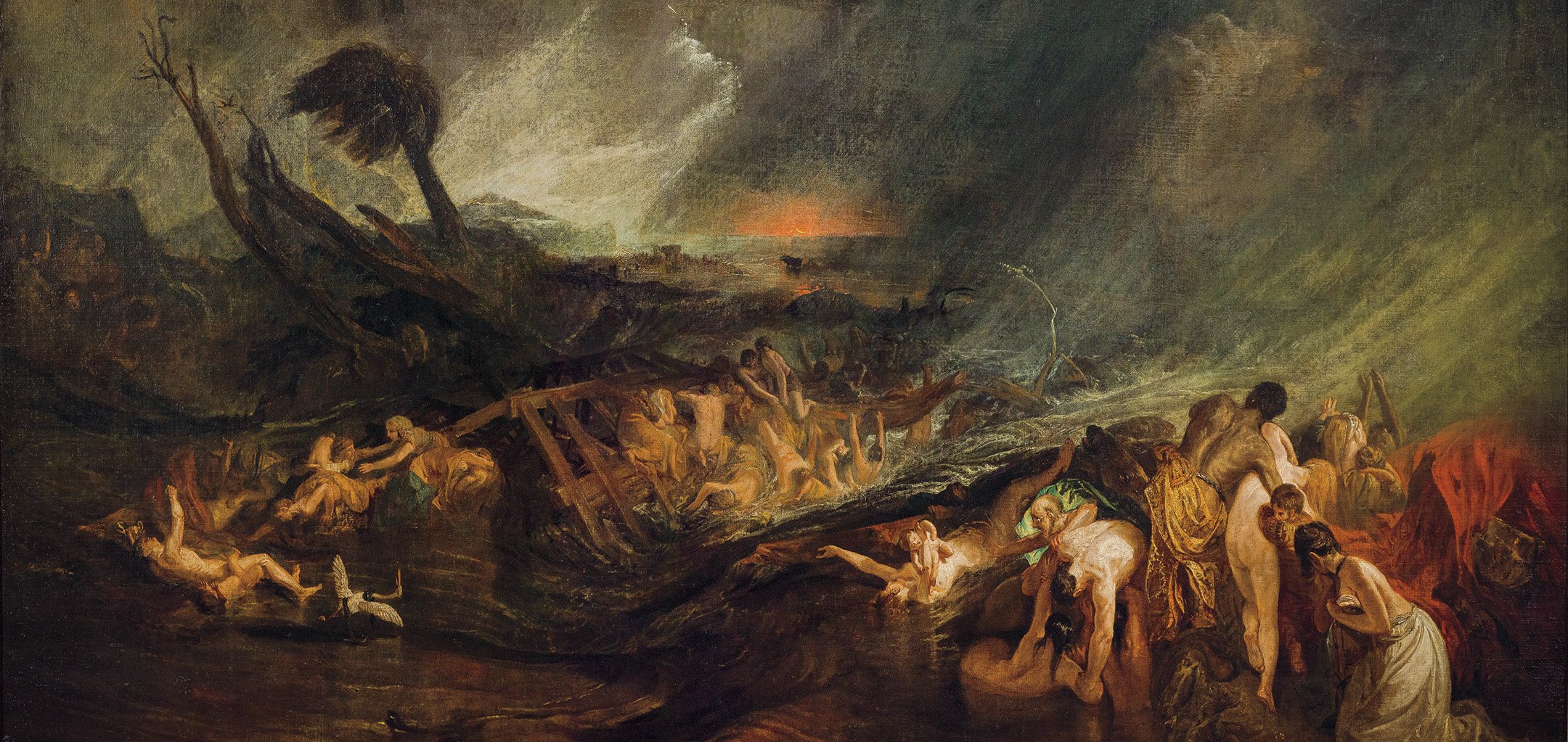 The Deluge, exhibited 1805, Joseph Mallord William Turner. Tate- Accepted by the nation as part of the Turner Bequest 1856. Photo- Tate