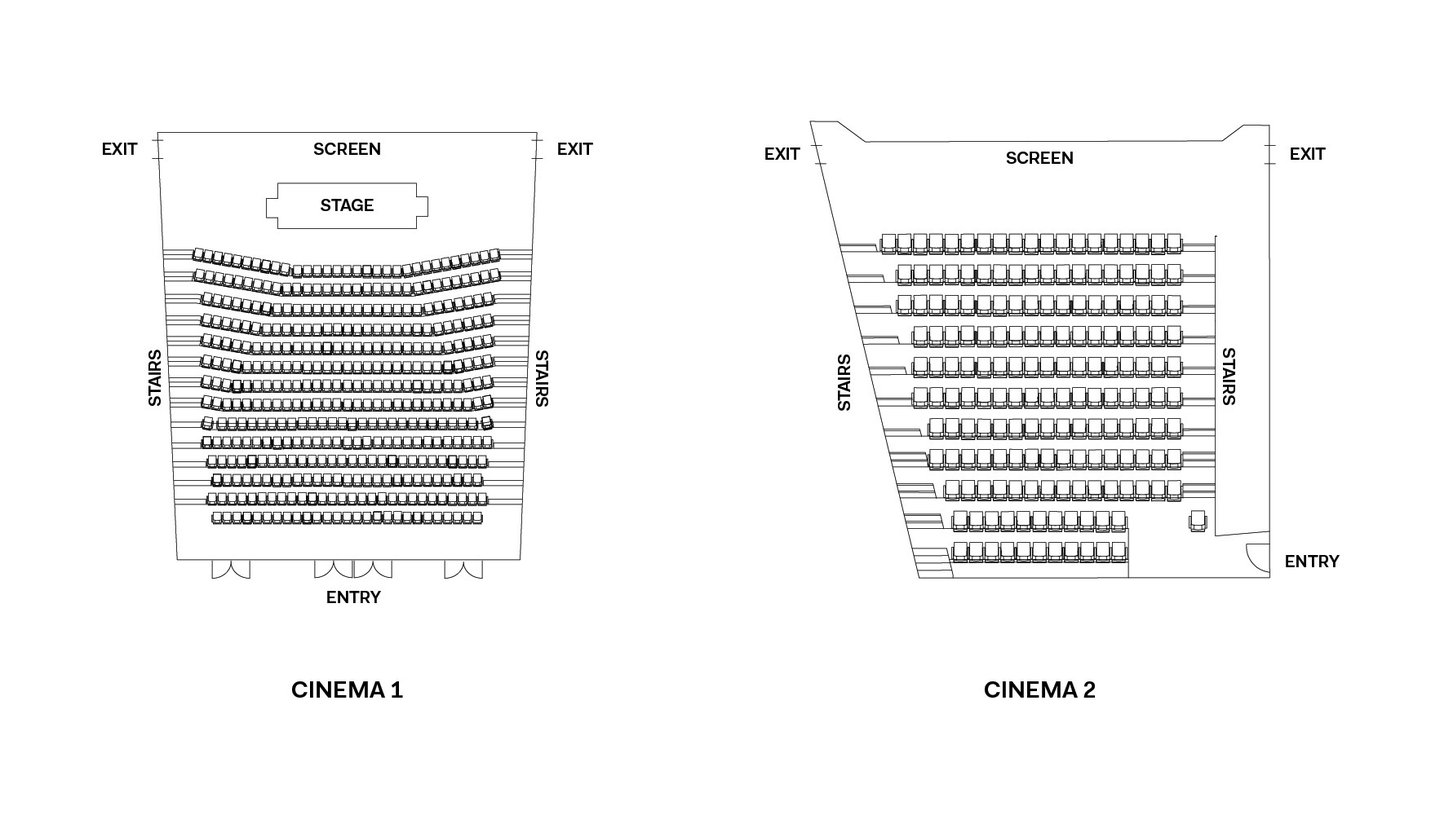 Cinemas floorplan