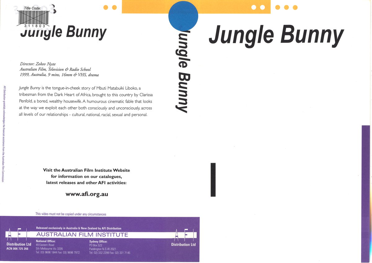 Jungle bunny [Widescreen] Zok Nyste 1999 ACMI collection ACMI