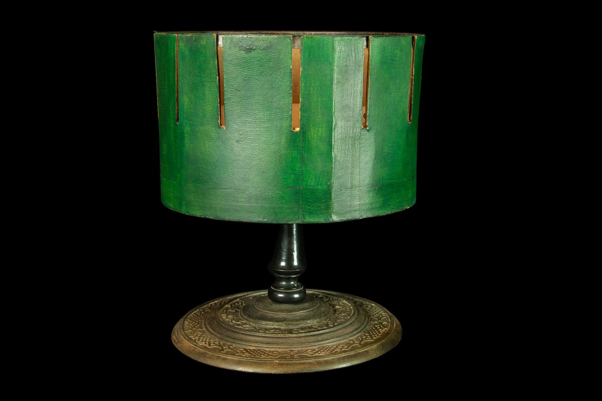 Large green zoetrope with metal base Maker not documented ACMI