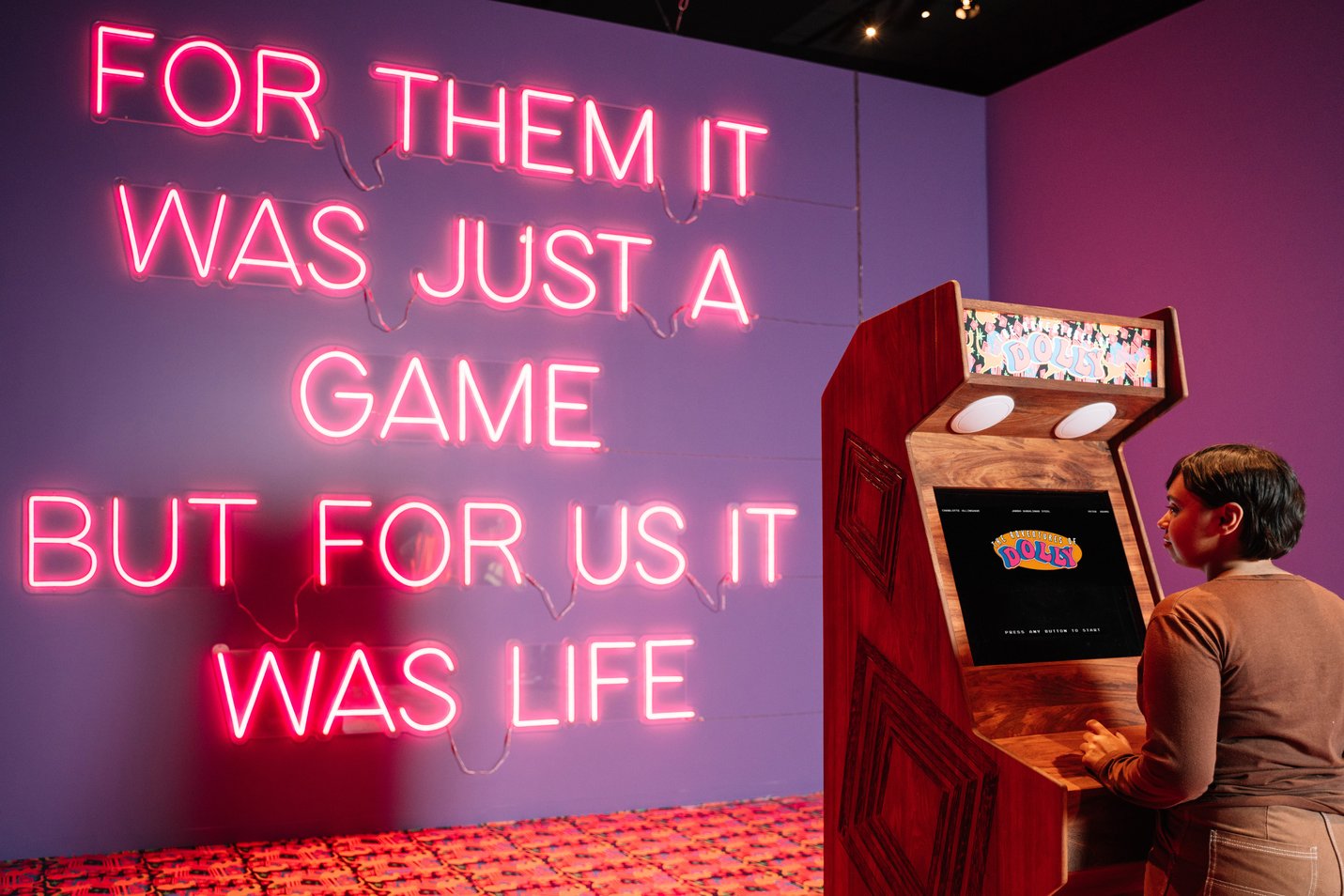 More Than Just a Game, 2022, Jarra Karalinar Steel, installation view, ACMI - photo by Phoebe Powell