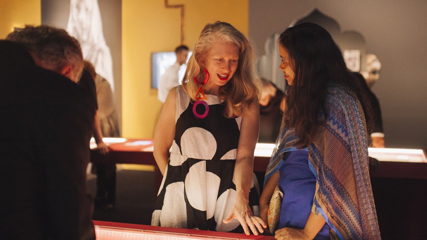 Two friends attend ACMI's Bombay Talkies exhibition - Image credit Charlie Kinross