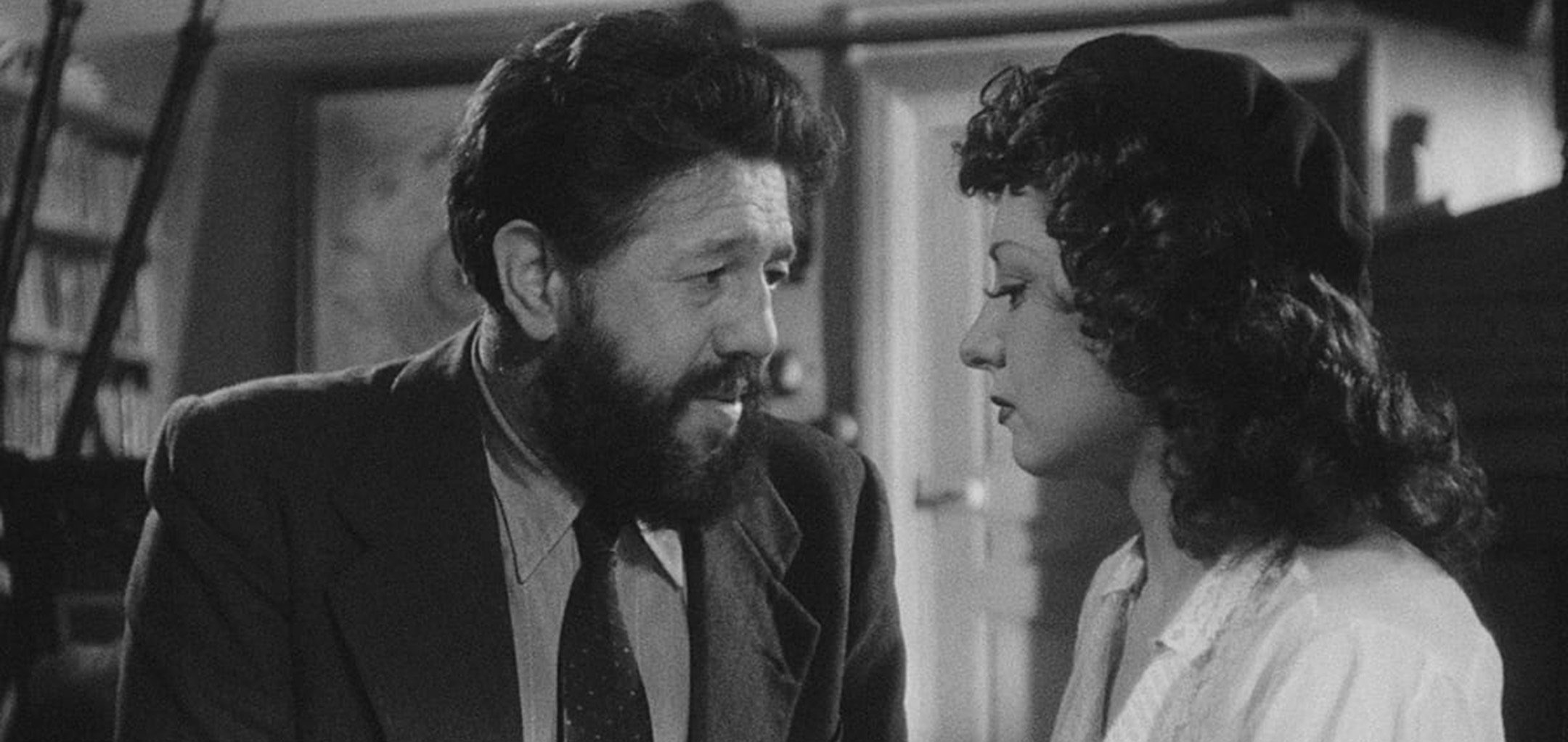 Viviane Romance and Michel Simon in Panique (1946)