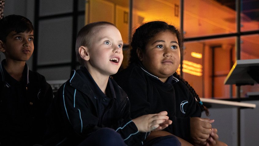Young students in an Education Workshop at ACMI