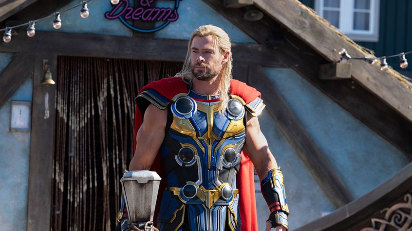 Chris Hemsworth as Thor in Marvel Studios' THOR: LOVE AND THUNDER. Photo by Jasin Boland. ©Marvel Studios 2022. All Rights Reserved.
